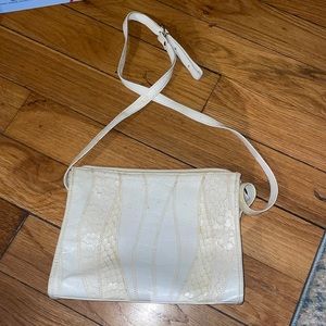 Vintage Andre Cellini Faux White SnakeSkin Purse